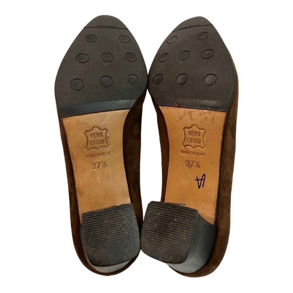 Guazzo Galo Suede Heel Shoes Size 7.5 Vintage - Picture 7 of 7